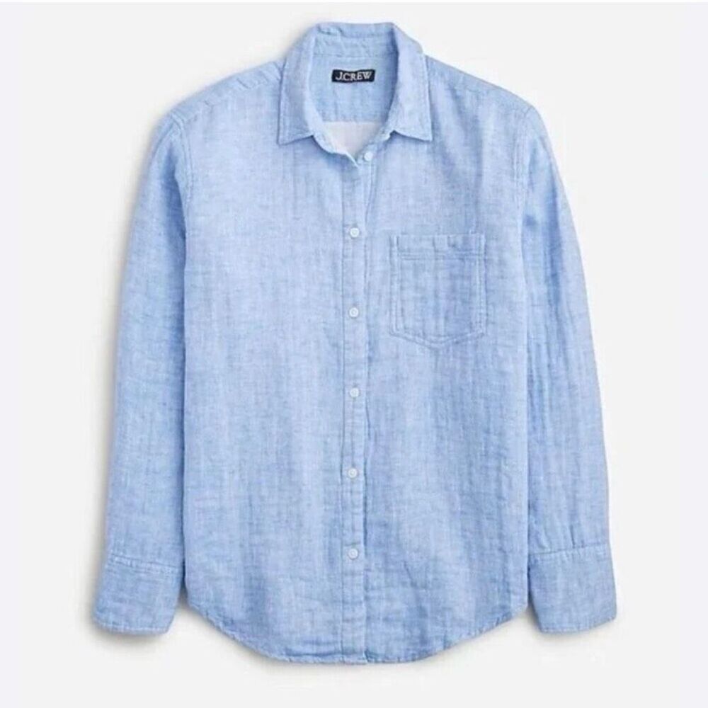 J CrewβGarΓ§on Classic Button Down in Cotton Linen Blend 16